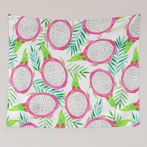 Item preview, Dragon Fruit and Palm Leaves Pattern designed and sold by KConfetti.