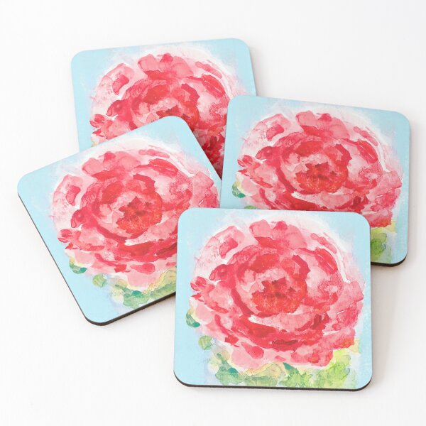 Item preview, Dark pink rose watercolor designed and sold by wildseadesign.