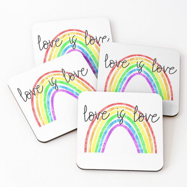 Item preview, “Love is Love” Pride Watercolor Rainbow designed and sold by WildeandCo.