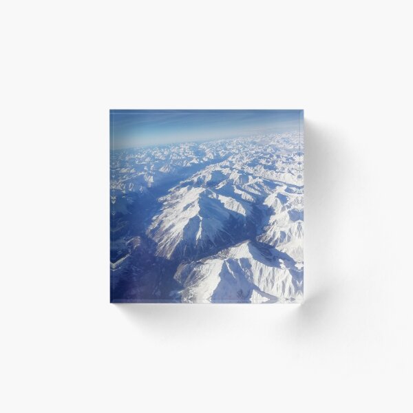 Tranquil mountains Acrylic Block