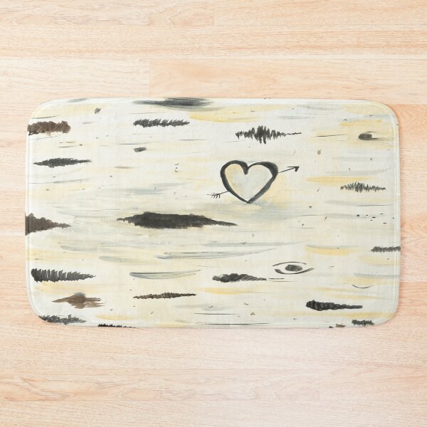 Item preview, Birch with Heart Engraving designed and sold by ArtsyRabbit.