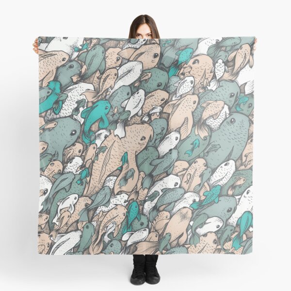Fishes - blue Scarf