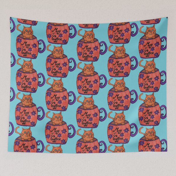 Item preview, MOG OF COFFEE WITH GINGER CAT designed and sold by Redbubble_Redhead.