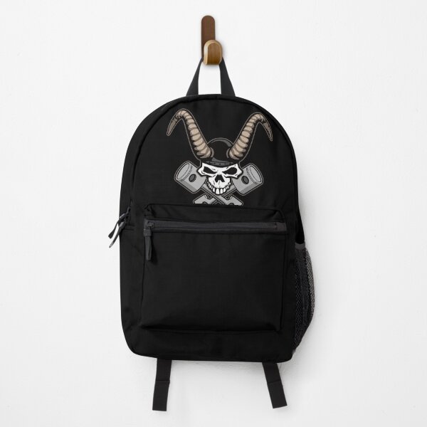 Item preview, Skull with horns and crossed pistons illustration designed and sold by hobrath.