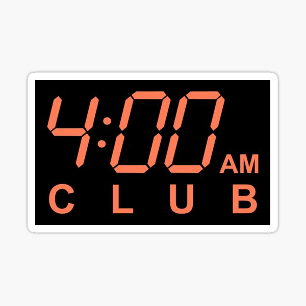 4am Club - Night Owl Sticker