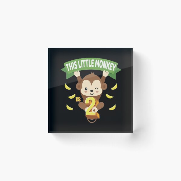 Item preview, This Little Monkey Is 2 Years Old Kid 2nd Birthday Monkeys design designed and sold by Grabitees.