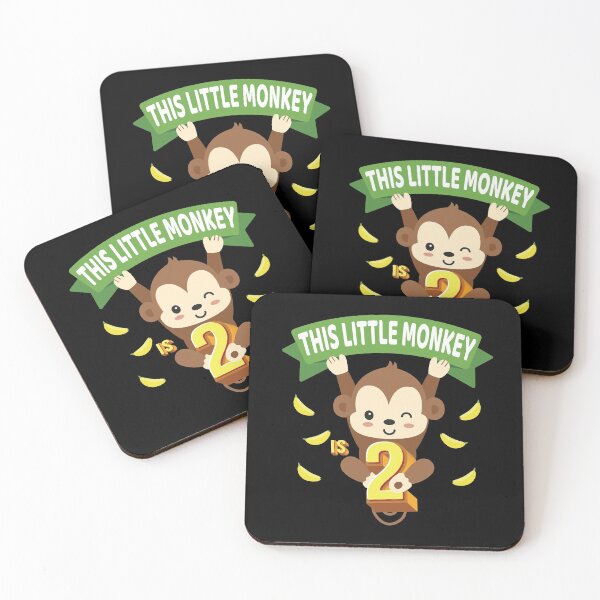 Item preview, This Little Monkey Is 2 Years Old Kid 2nd Birthday Monkeys design designed and sold by Grabitees.