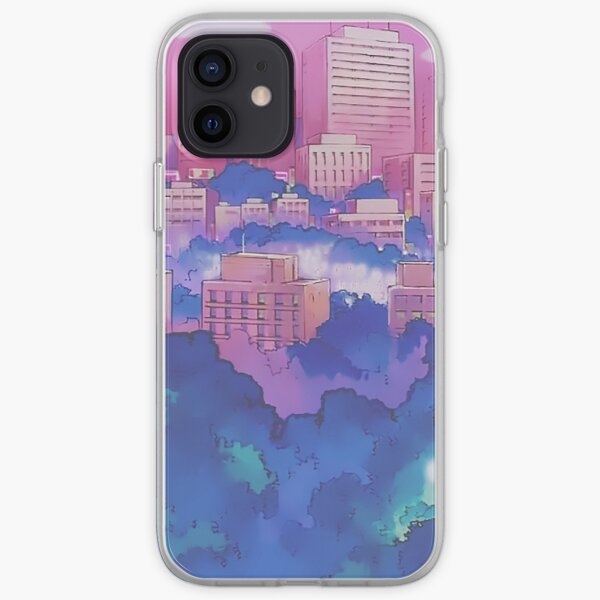 Sailor Moon Pink City Dream Landscape iPhone Soft Case