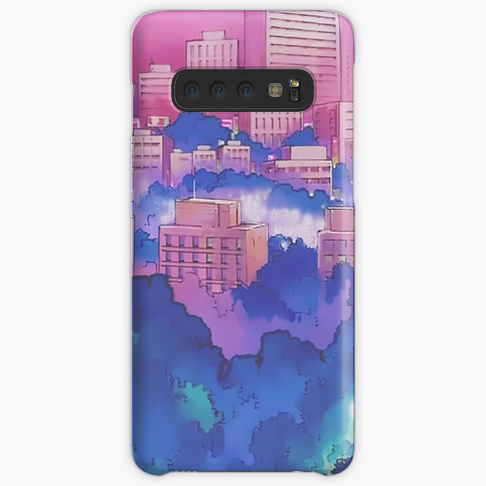 Sailor Moon Pink City Dream Landscape Case & Skin for Samsung Galaxy