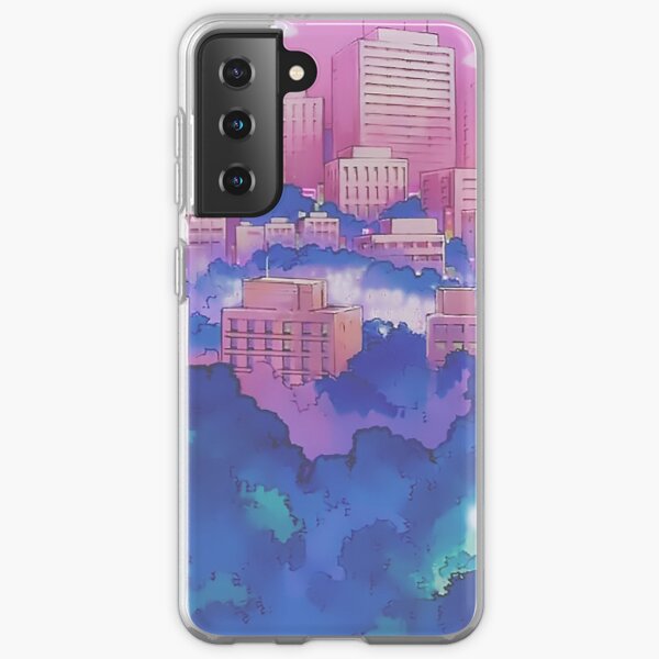 Sailor Moon Pink City Dream Landscape Samsung Galaxy Soft Case