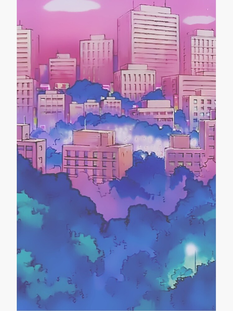 Sailor Moon Pink City Dream Landscape by Freshfroot