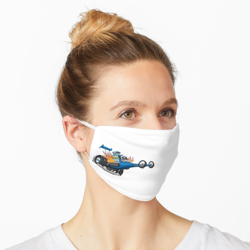 Top Fuel Dragster Cartoon Mask