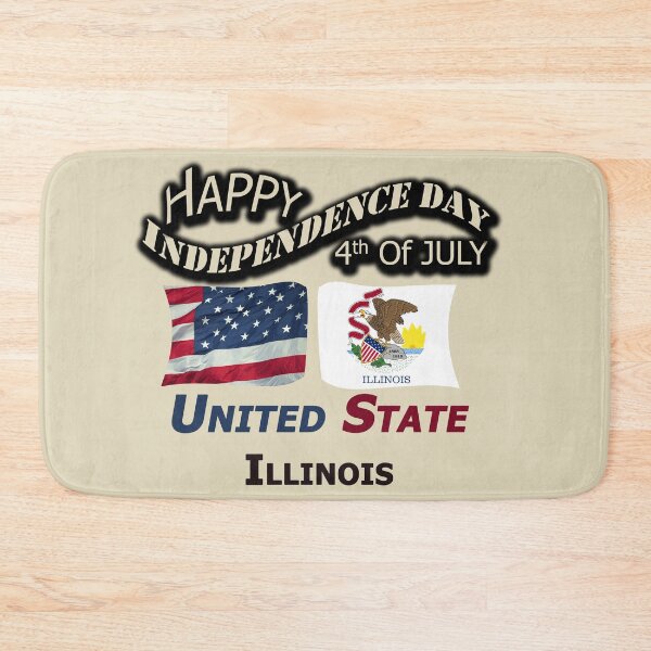 Item preview, Happy Independence Day Illinois State, Happy 4th Of July Gift, Happy Independence Day USA, Design with Flags for each state in the United States. designed and sold by roji-world-shop.