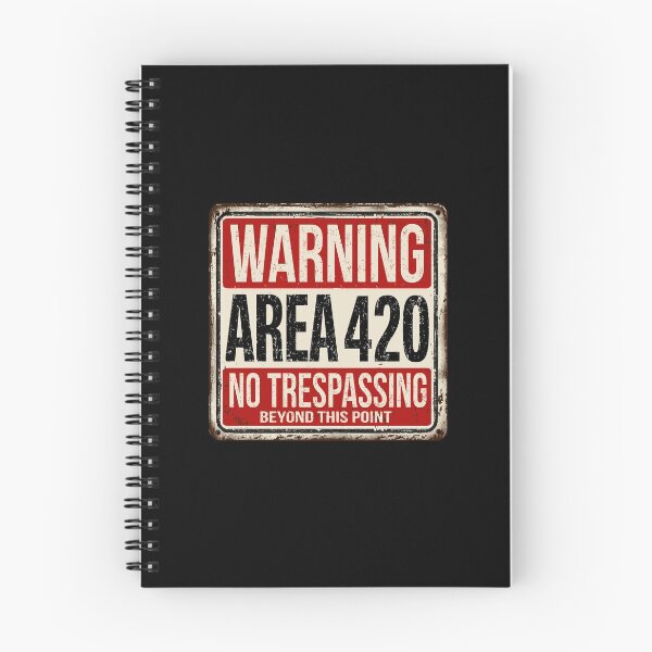Item preview, Funny 420 Area Warning Sign No Trespassing  designed and sold by JustLivinLife.