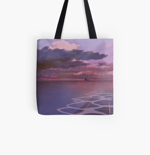Esthétique nocturne de chemin de fer Spirited Away Tote bag doublé