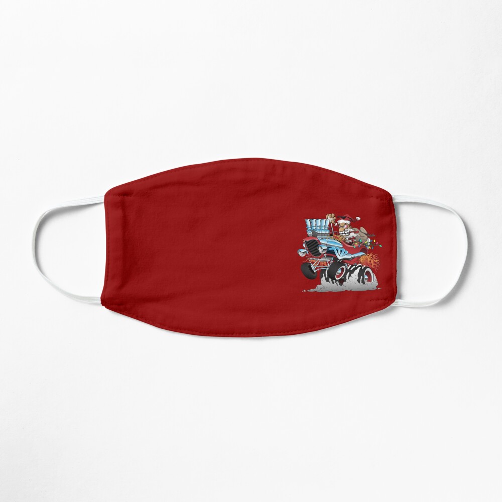Hot Rod Santa Christmas Cartoon Mask