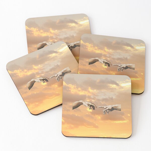 Item preview, Michelangelo's Fingers from the Creation of Adam Amongst Clouds designed and sold by Freshfroot.