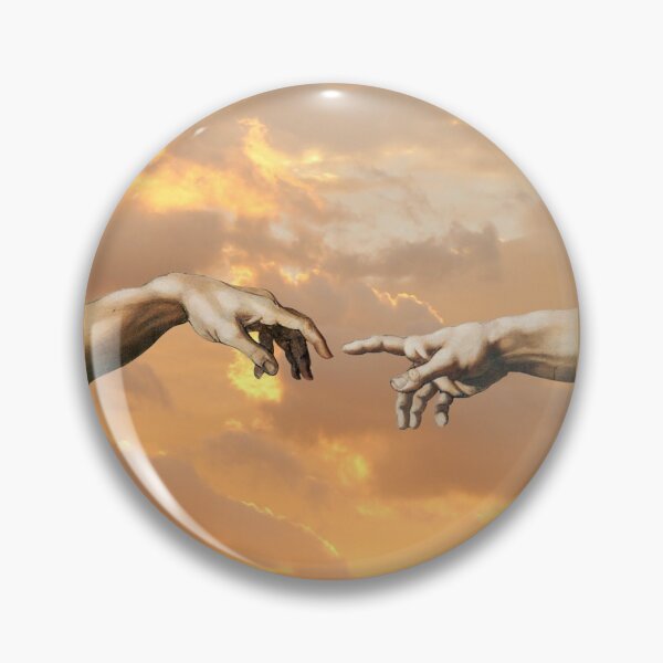 Item preview, Michelangelo's Fingers from the Creation of Adam Amongst Clouds designed and sold by Freshfroot.