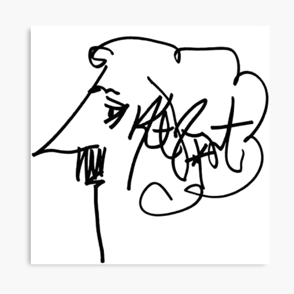 Kurt Vonnegut Signature  Framed Art Print