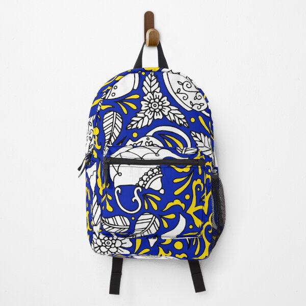 Item preview, Tea Time Blue and Yellow || Tea Pot || Tea Cup || Tea Party designed and sold by Hilary Leslie.