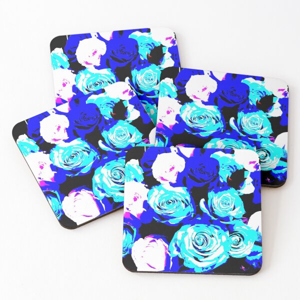 Item preview, Lovely Roses Neon Teal, Pink and Sapphire designed and sold by IgniteWithin.