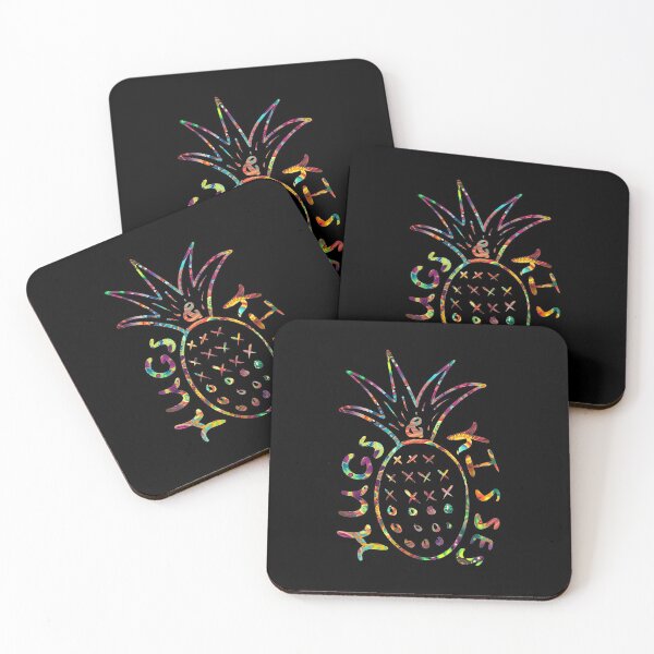 Item preview, Warm Tones Colorful Flower of Pineapple hugs and kisses xxxxxooooo fruit snack illustration  designed and sold by Cute Designs Shop.