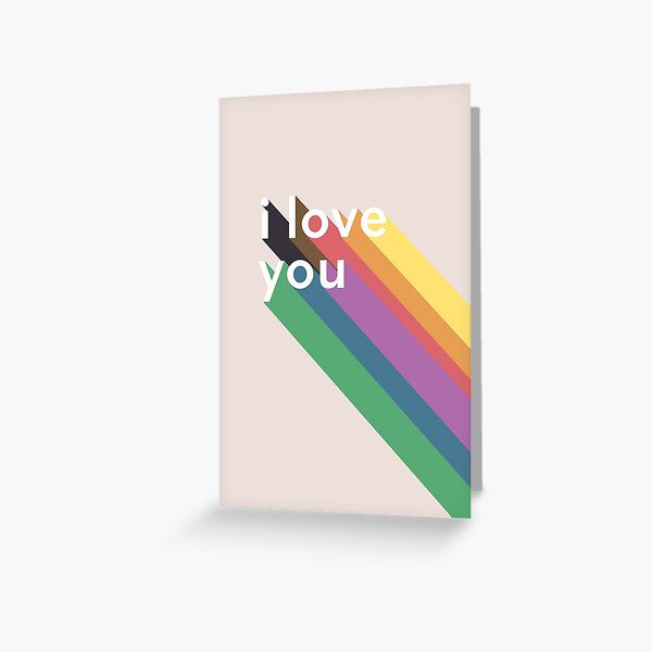 i love you - rainbow pride Greeting Card