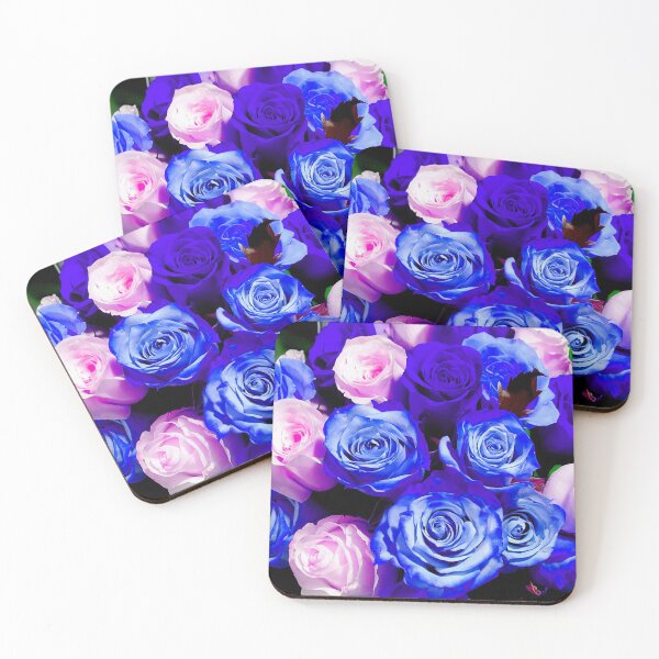 Item preview, Lovely Roses Pink, Sapphire and Periwinkle  designed and sold by IgniteWithin.