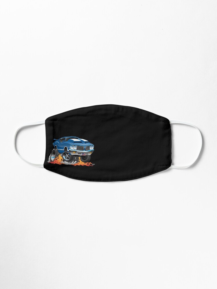 Alternate view of Classic Seventies American Muscle Car Hot Rod Cartoon Illustration Mask