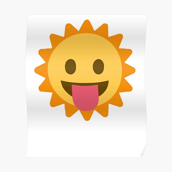 Baby Sun Emoji Lengua fuera Póster