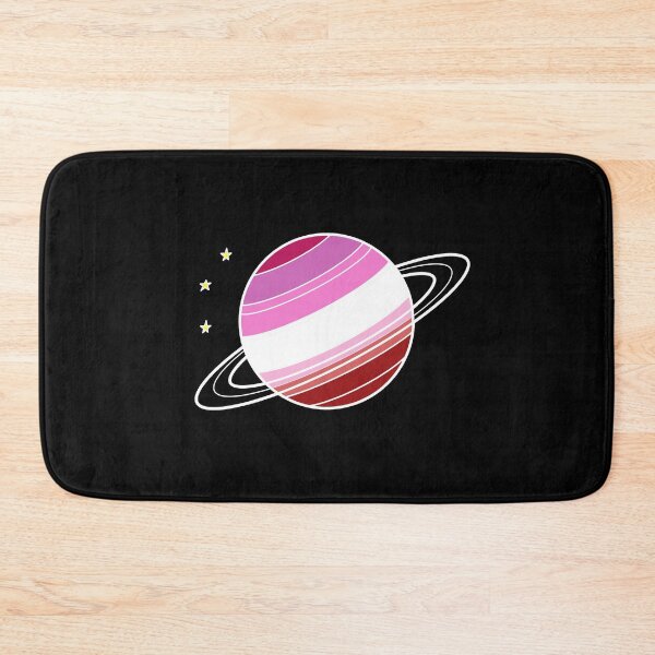 Item preview, Lipstick Lesbian Flag Saturn On Black designed and sold by taeylenol.
