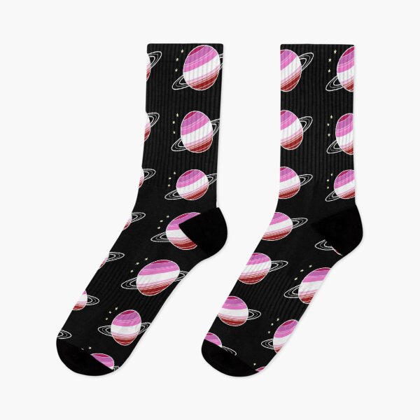 Item preview, Lipstick Lesbian Flag Saturn On Black designed and sold by taeylenol.