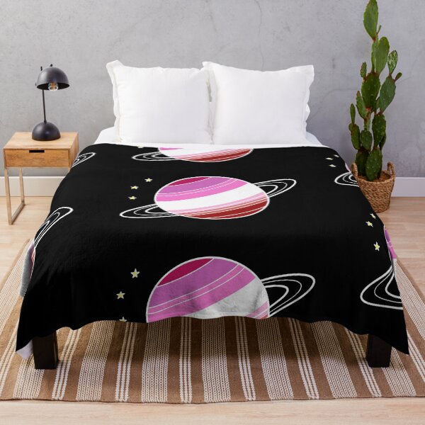 Item preview, Lipstick Lesbian Flag Saturn On Black designed and sold by taeylenol.