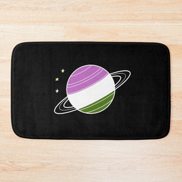 Item preview, Genderq Flag Saturn On Black designed and sold by taeylenol.