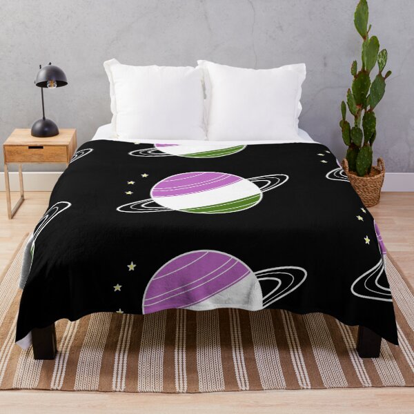 Item preview, Genderq Flag Saturn On Black designed and sold by taeylenol.