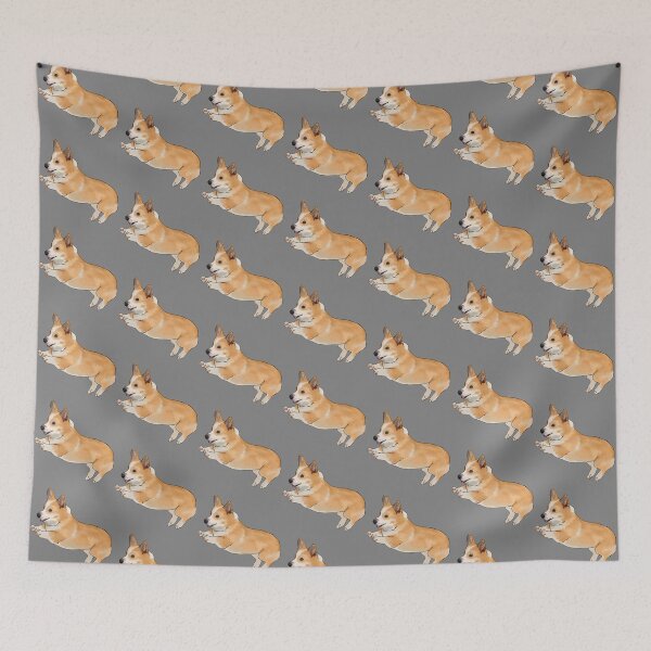 Item preview, Leaping Corgi designed and sold by Madrae.