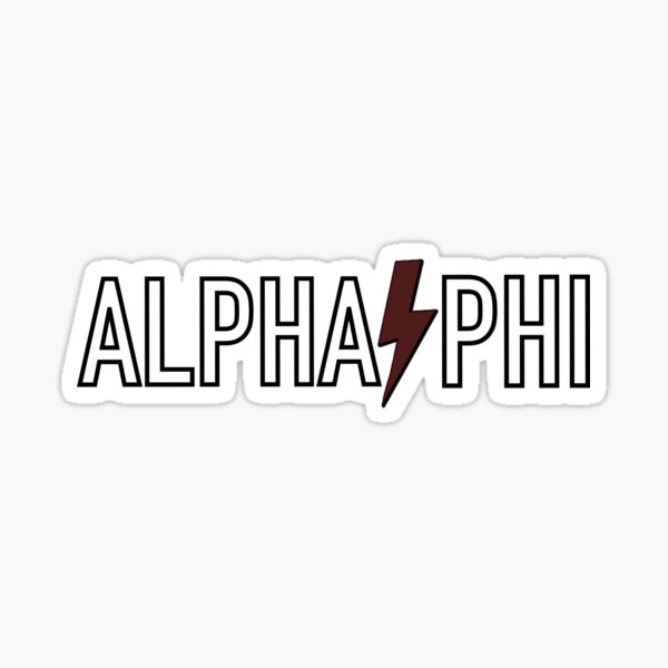 alpha phi lightning bolt sticker Sticker
