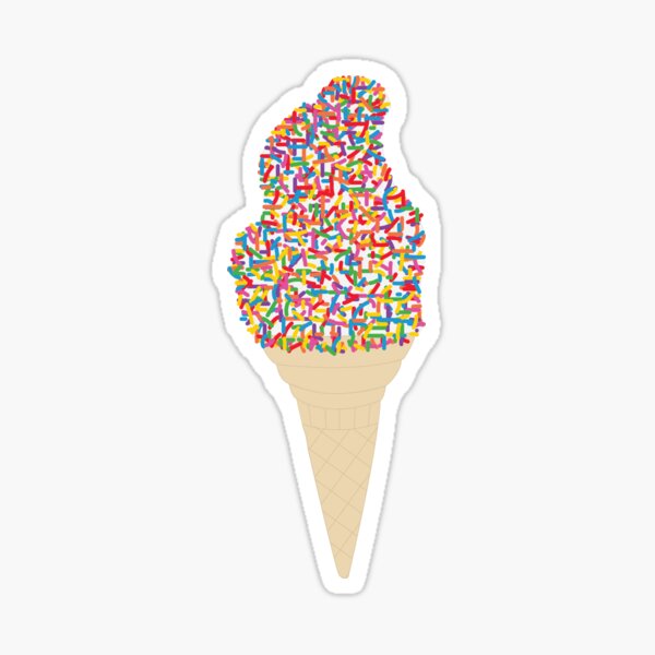 Item preview, rainbow sprinkles ice cream cone designed and sold by stuckbyzoe !.