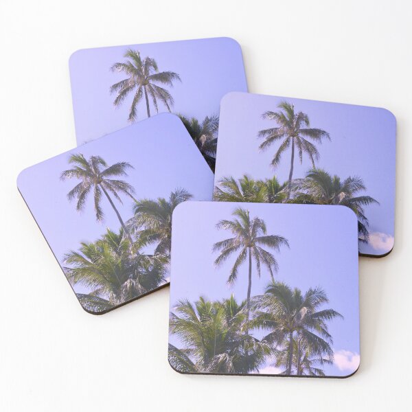 Item preview, Beach Purple and Blue Palm Trees  designed and sold by cloudedsunset.