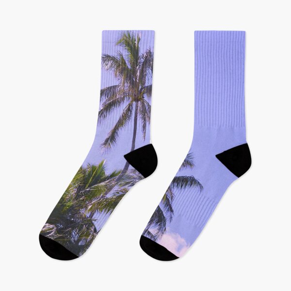 Item preview, Beach Purple and Blue Palm Trees  designed and sold by cloudedsunset.