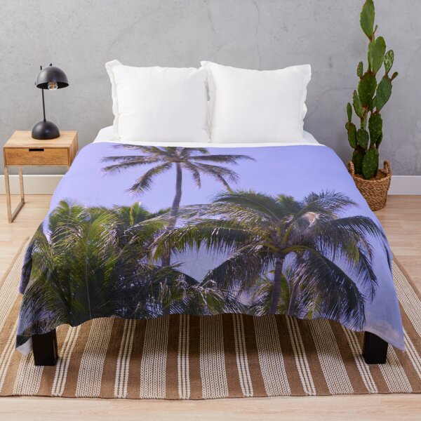 Item preview, Beach Purple and Blue Palm Trees designed and sold by cloudedsunset.
