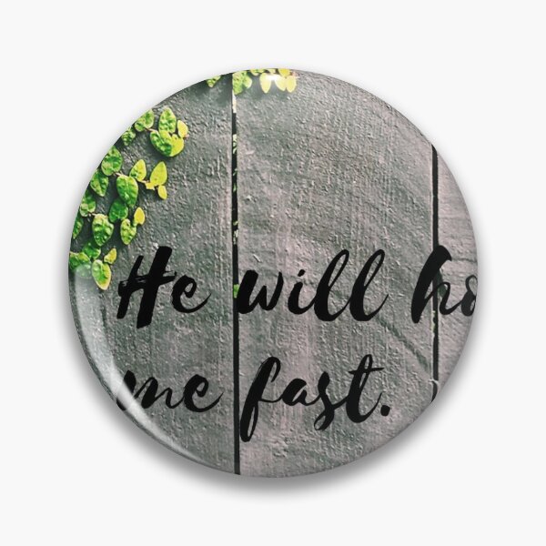 Item preview, He will hold me fast Circle Sticker designed and sold by Maisie Bry.