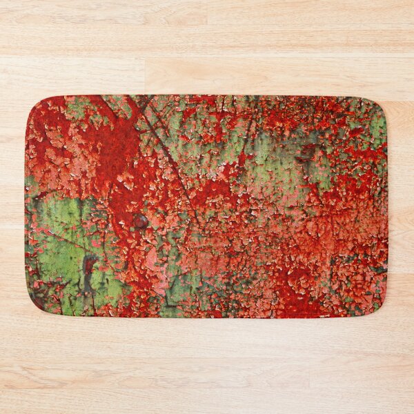 Item preview, Abstract Red Rust on Green Paint designed and sold by Anna Lemos.
