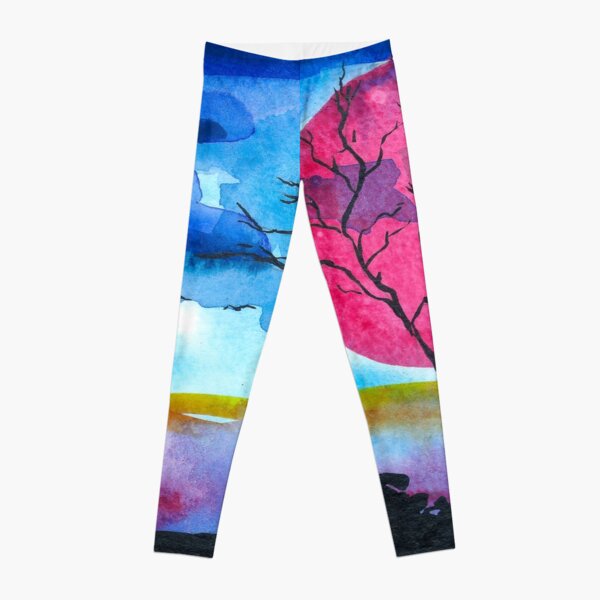 African Sun Watercolor #3 Leggings