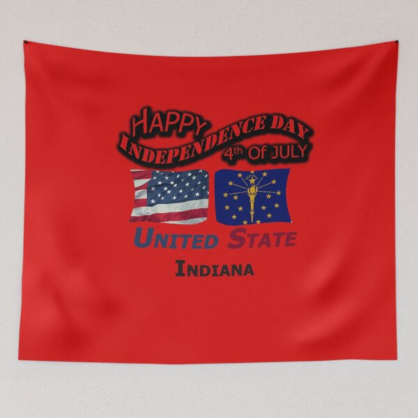 Item preview, Happy Independence Day Indiana State, Happy 4th Of July Gift, Happy Independence Day USA, Design with Flags for each state in the United States. designed and sold by roji-world-shop.