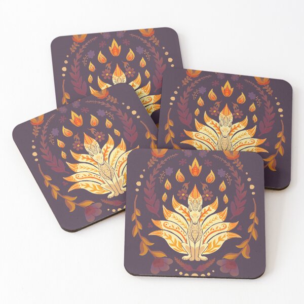 Item preview, Folk Art Kitsune designed and sold by Indilou.