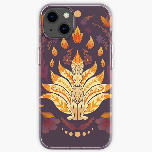 Folk Art Kitsune iPhone Soft Case