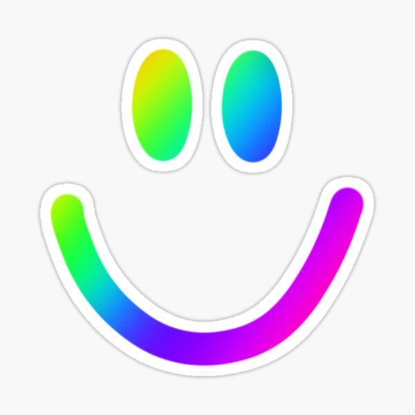 "Rainbow Smiley Face" Sticker for Sale by SuccStickers | Redbubble