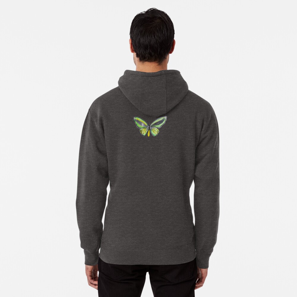 green butterfly hoodie