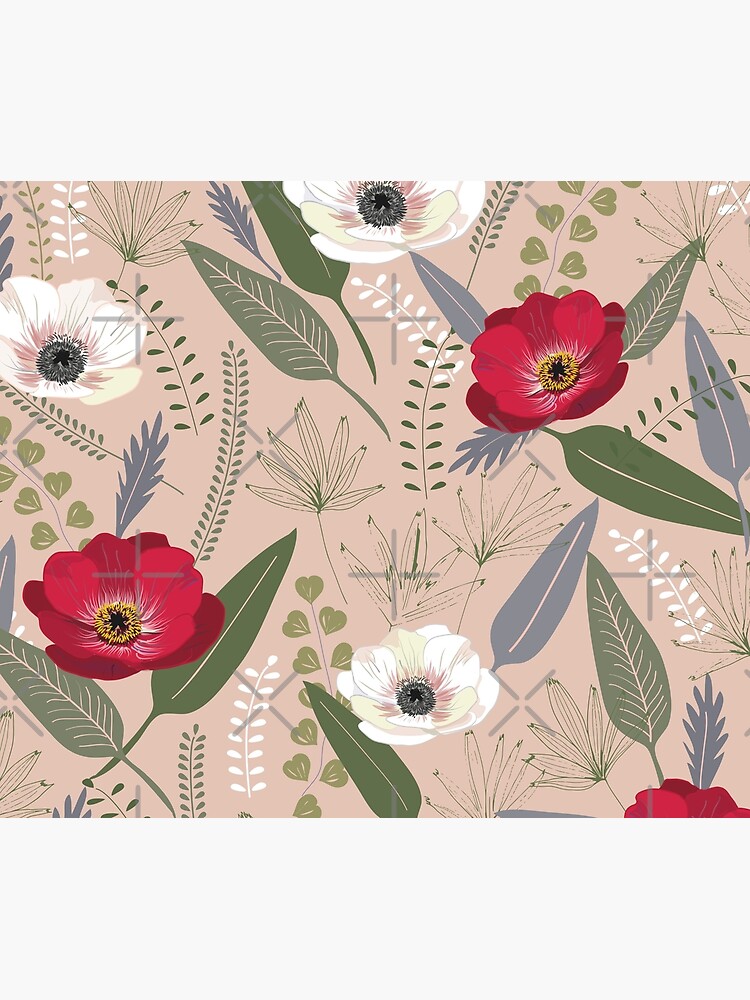 Disover Anemones & Palms Shower Curtain